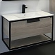 Comforty Мебель для ванной Бонн 90 (Quadro) подвесная дуб дымчатый – картинка-17